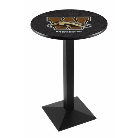 36 Blk Wrinkle Western Michigan Pub Table